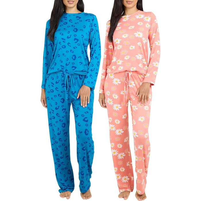 2 Pack Pajama And Long Sleeve Tshirt Set