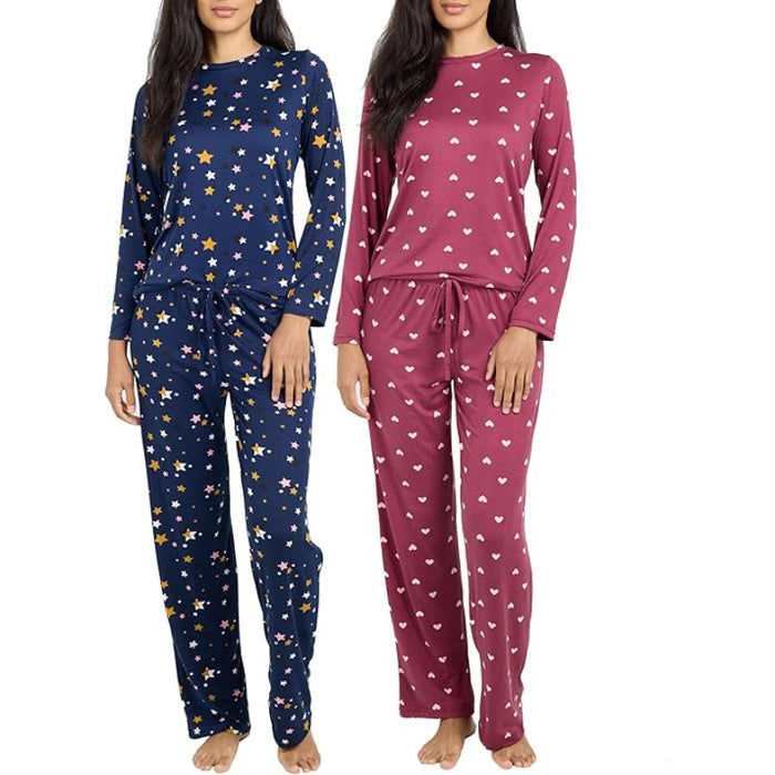 2 Pack Pajama And Long Sleeve Tshirt Set