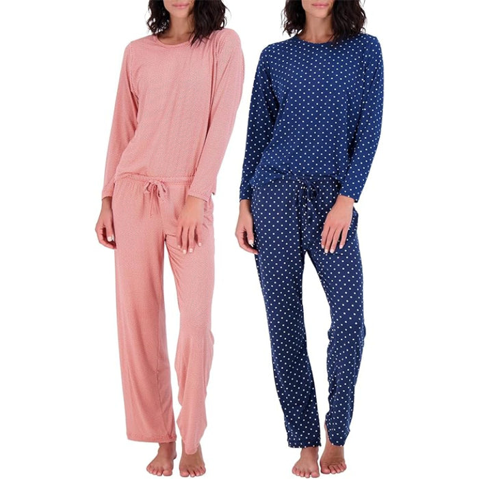 2 Pack Polka Dotted Pajama And T Shirt Set