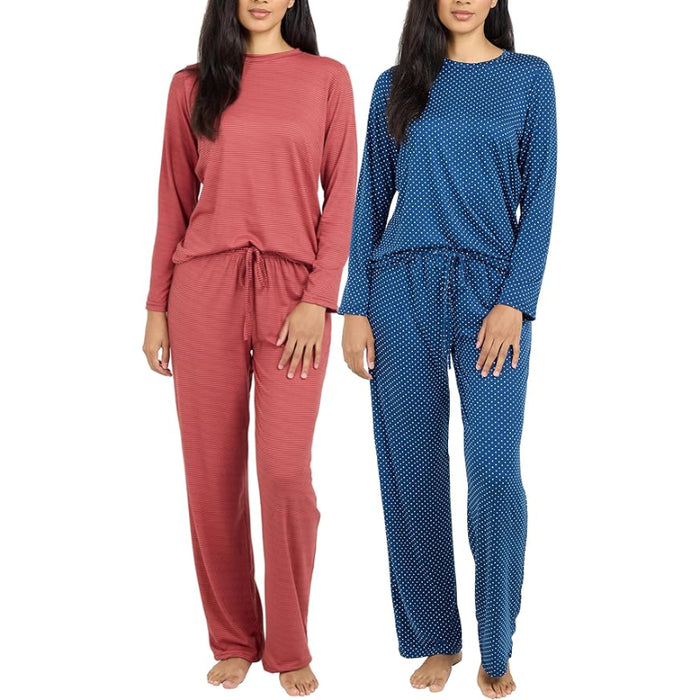 2 Pack Pajama And Long Sleeve Tshirt Set