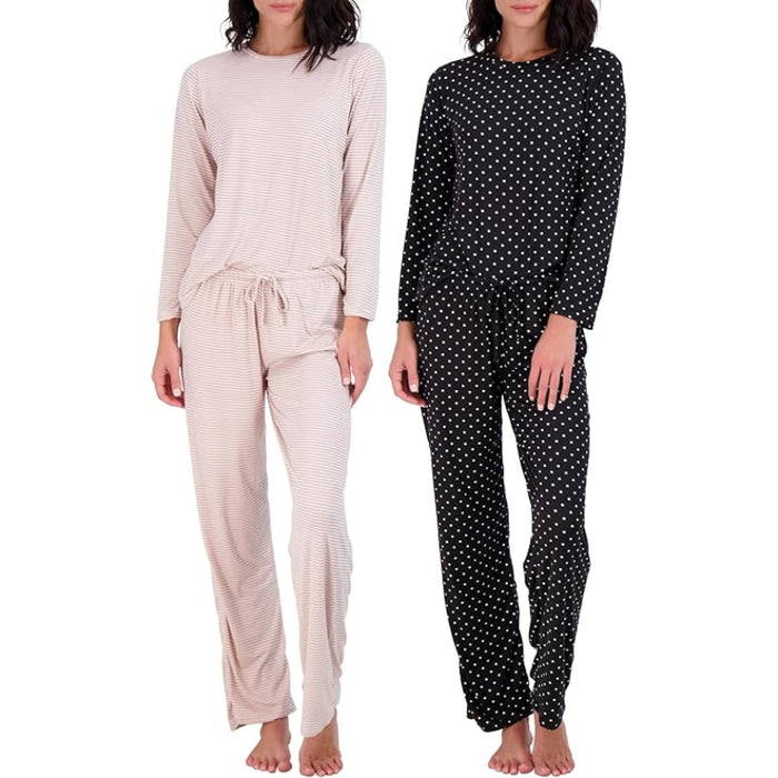 2 Pack Pajama And Long Sleeve Tshirt Set