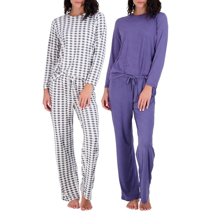 2 Pack Pajama And Long Sleeve Tshirt Set