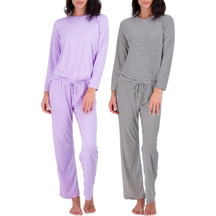 2 Pack Pajama And Long Sleeve Tshirt Set