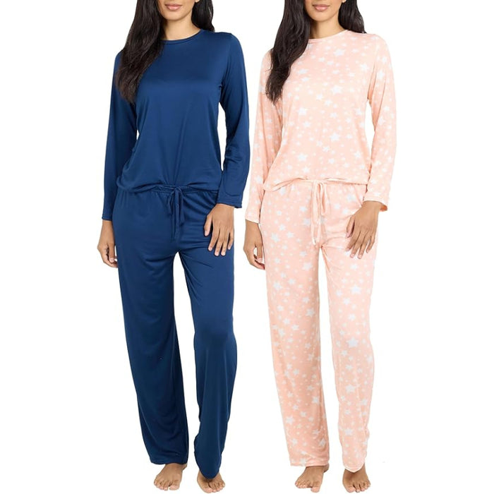 2 Pack Pajama And Long Sleeve Tshirt Set