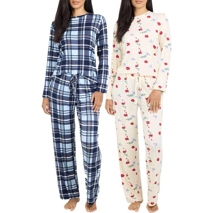 2 Pack Pajama And Long Sleeve Tshirt Set