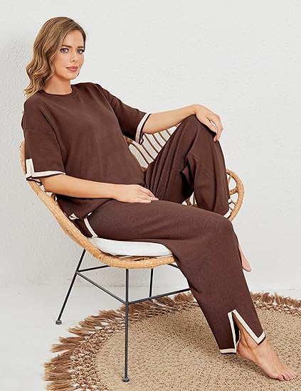 Two Piece Pullover Tops And Pants Set