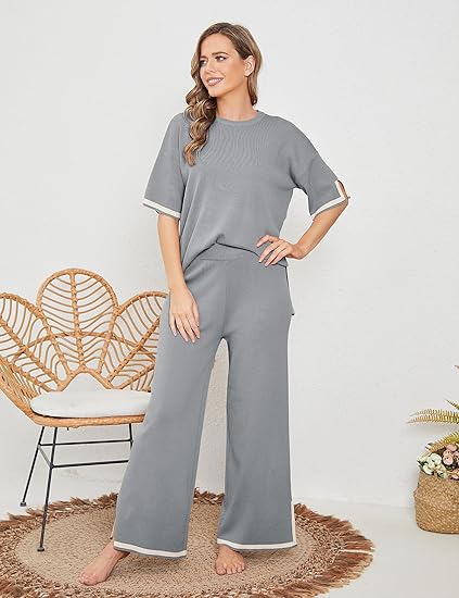 Two Piece Pullover Tops And Pants Set