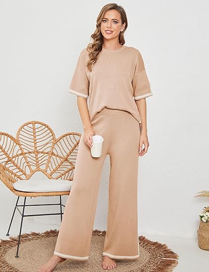 Two Piece Pullover Tops And Pants Set