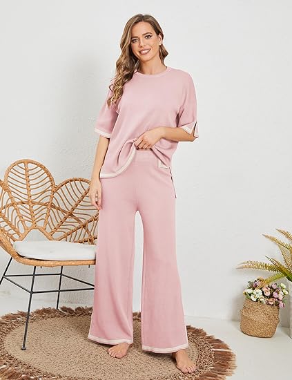 Two Piece Pullover Tops And Pants Set