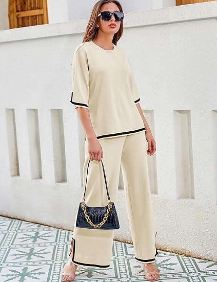 Two Piece Pullover Tops And Pants Set