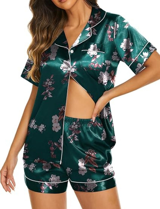 Two Piece Short Sleeve Loungewear Set