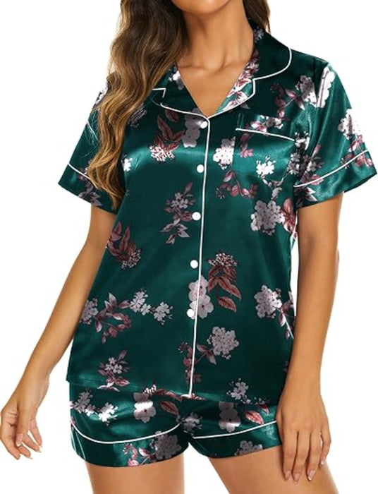 Two Piece Short Sleeve Loungewear Set