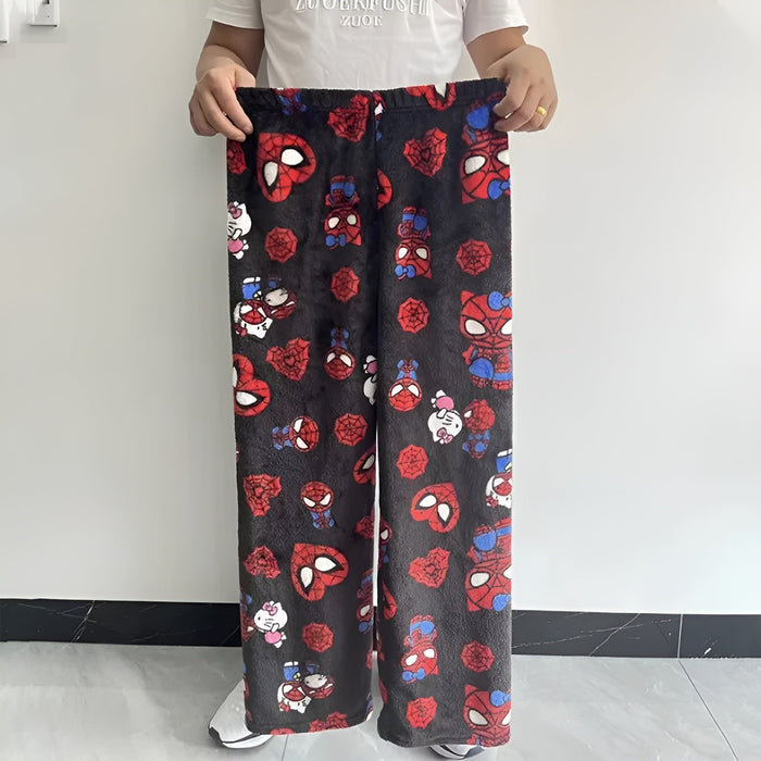 Velvet Lounge Pajama Pants With Stretchable Waistband