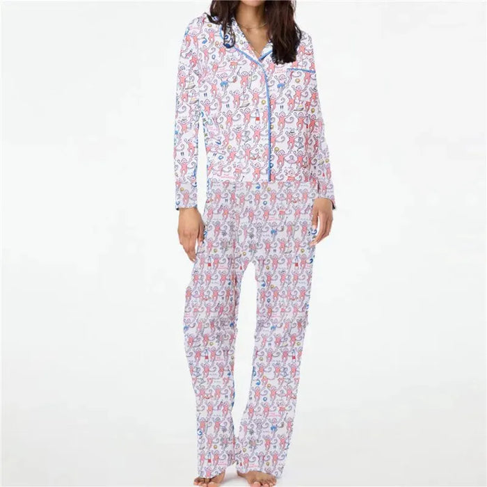 Floral Button Front Pajama Set