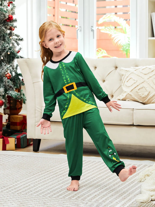 Elf Theme Christmas Cosplay Family Matching Pajama Set