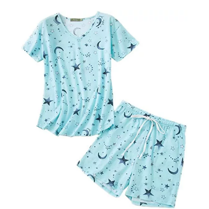Casual Fun Prints Pajama Set For Women