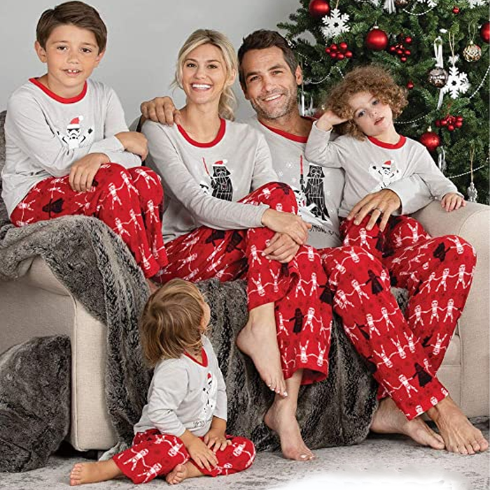 Star Wars Printed Christmas Pajamas Set
