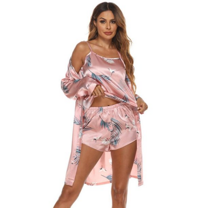 The Kimono Sleepwear Original Pajamas 3 Piece Pyjama Set