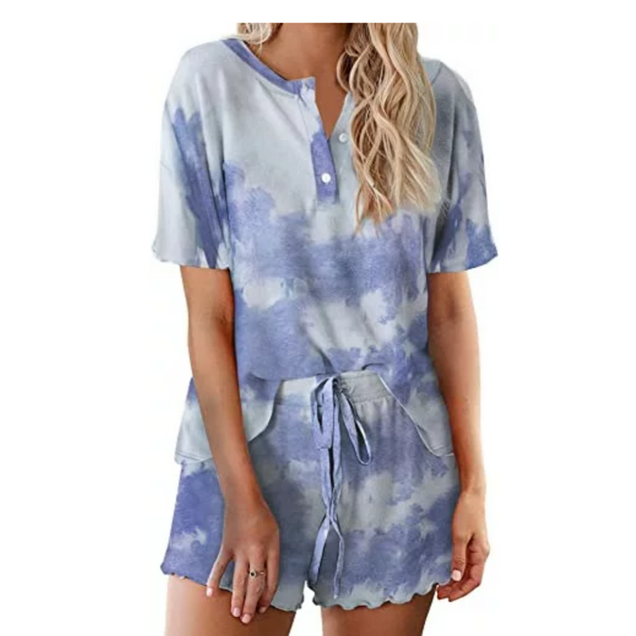 Tie Dye Sleepwear Pajamas Set For Women