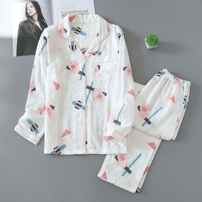 Autumn Long Sleeve Cotton Pajama Set