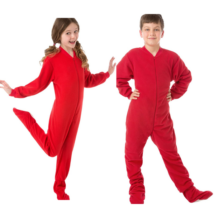 Kids One Piece Unisex Footed Pajamas