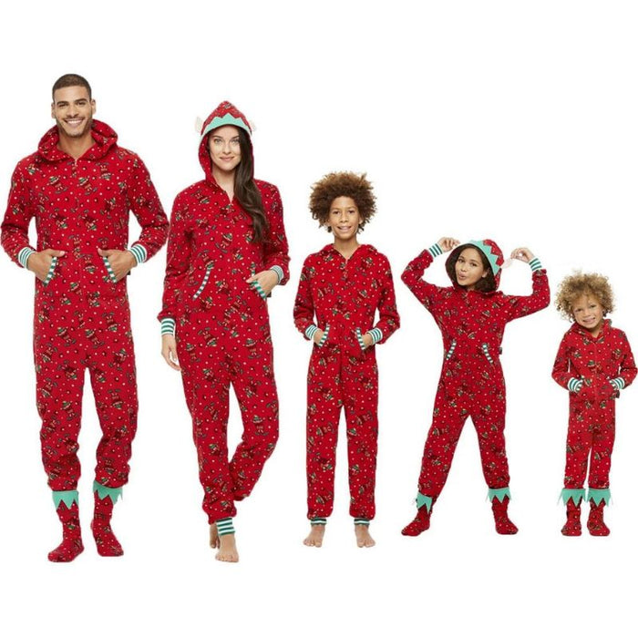 Xmas Themed Family Matching Pajamas Set