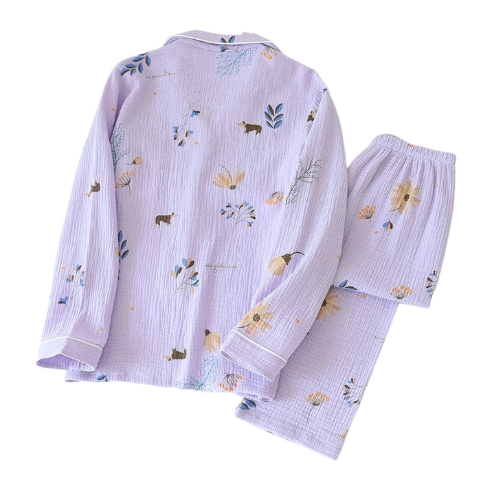 Ladies Long Sleeved Pajama Sets