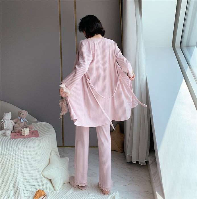 The Lace Robe Original Pajamas 3 Piece Pajama Set Best Sleepwear