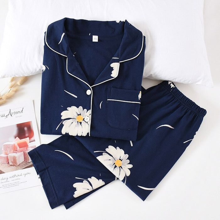 The Blue Floral Print Pajama Set Original Pajamas