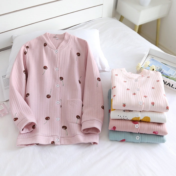 The Knitted Printed Pajama Tops Original Pajamas