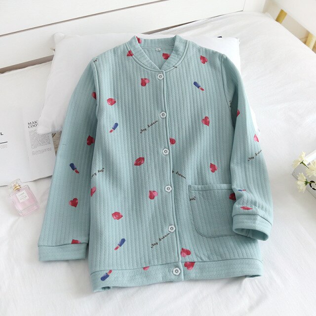 The Knitted Printed Pajama Tops Original Pajamas