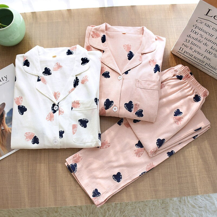 The Cute Heart Single Pocket Pajama Set Original Pajamas