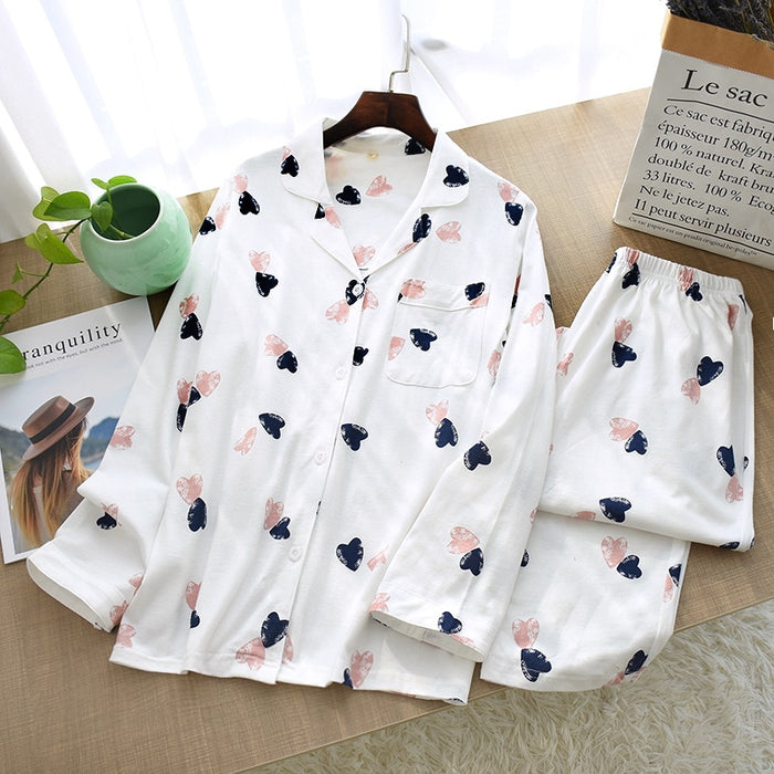 The Cute Heart Single Pocket Pajama Set Original Pajamas