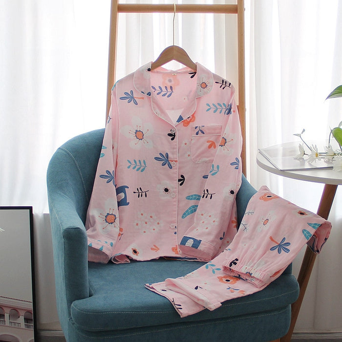 The Floral Print Long Pajama Set Original Pajamas