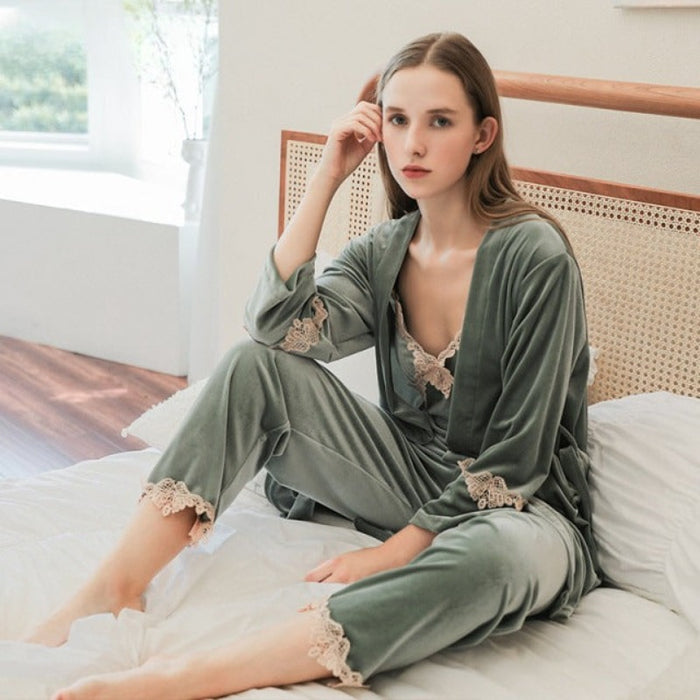The Velvet Lace Pajama Set Best Adult Pajamas