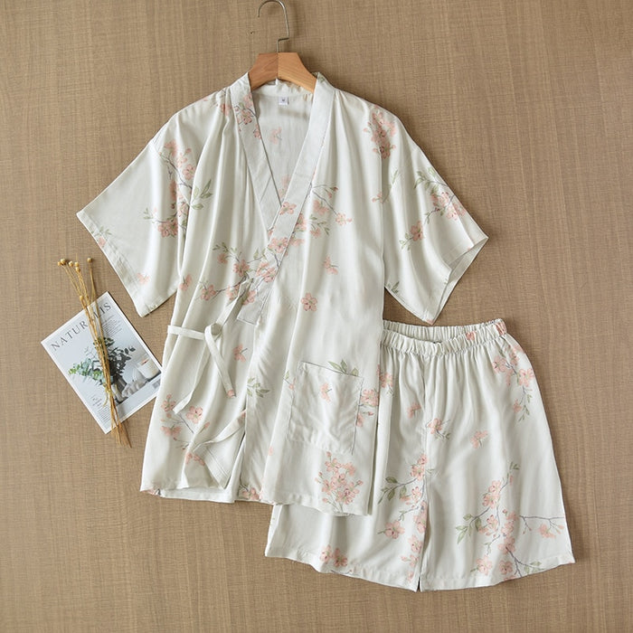 The Printed Kimono Shorts Set Best Affordable Pajamas