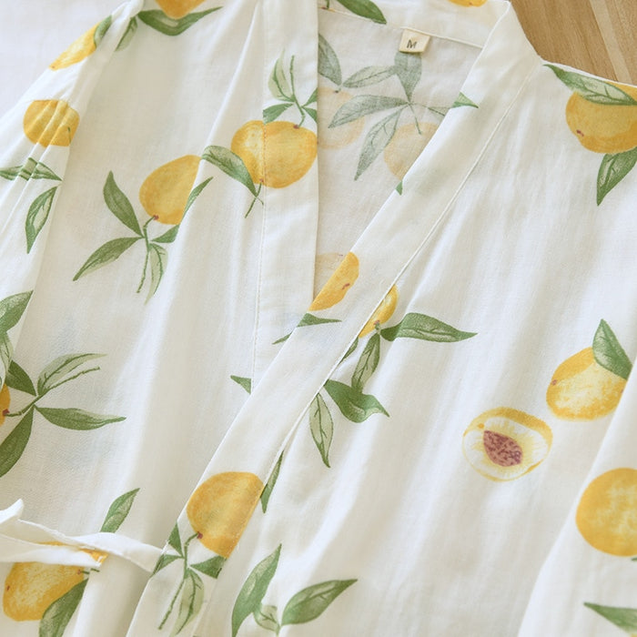 The Lemon Printed Kimono Best Ladies Pajamas