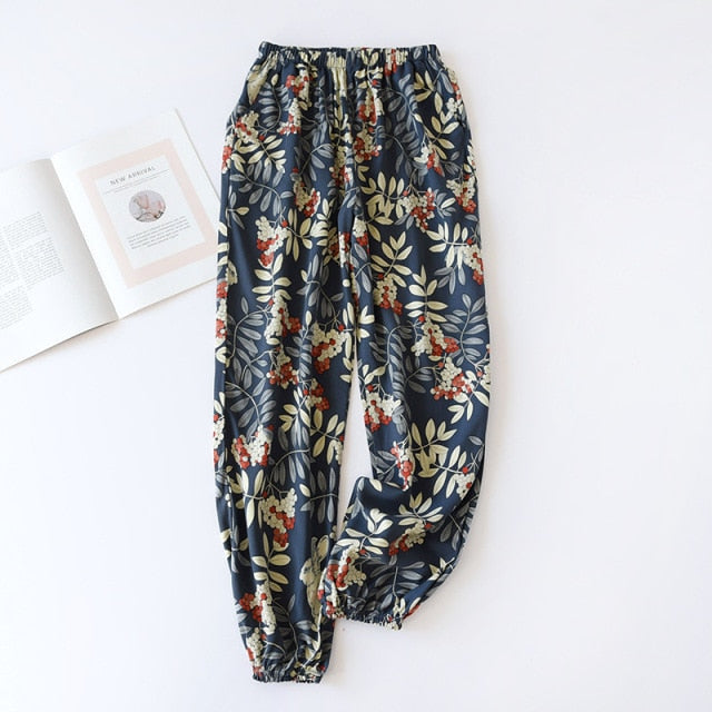 The Floral Print Long Pajama Pants Best Women's Sleepwear