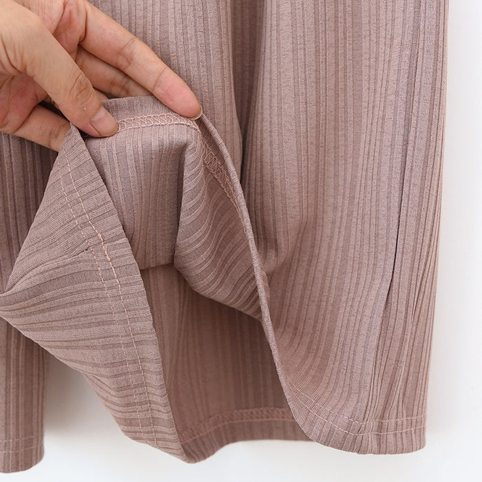 The Wide-Leg Polyester Cropped Comfy Original Pajamas