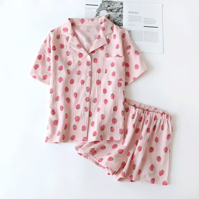 The Strawberry Shorts Set Original Pajamas