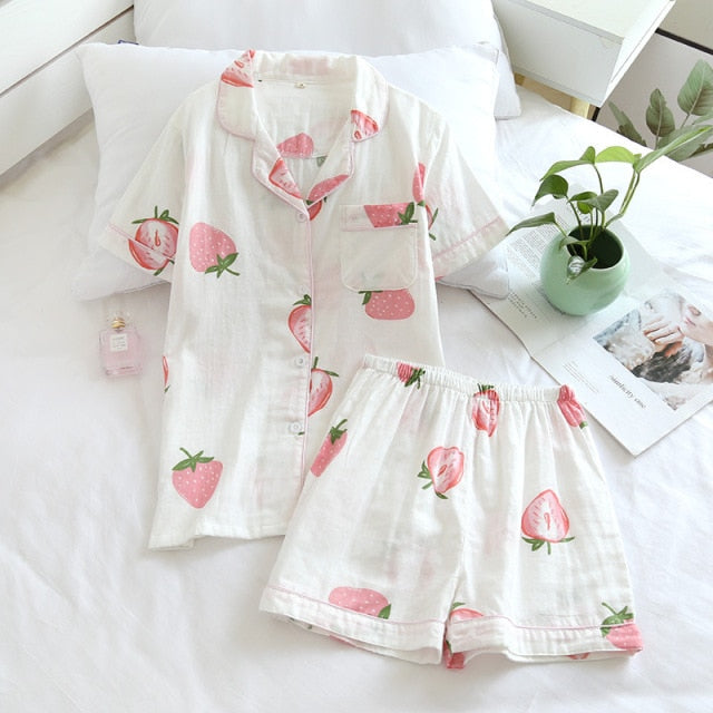 The Spring Printed Shorts 2 Piece Pajamas