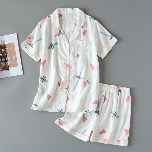 The Spring Printed Shorts 2 Piece Pajamas