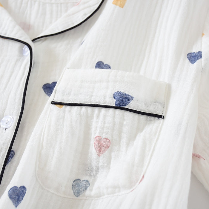 The Little Heart Print Pajama Set Original Pajamas