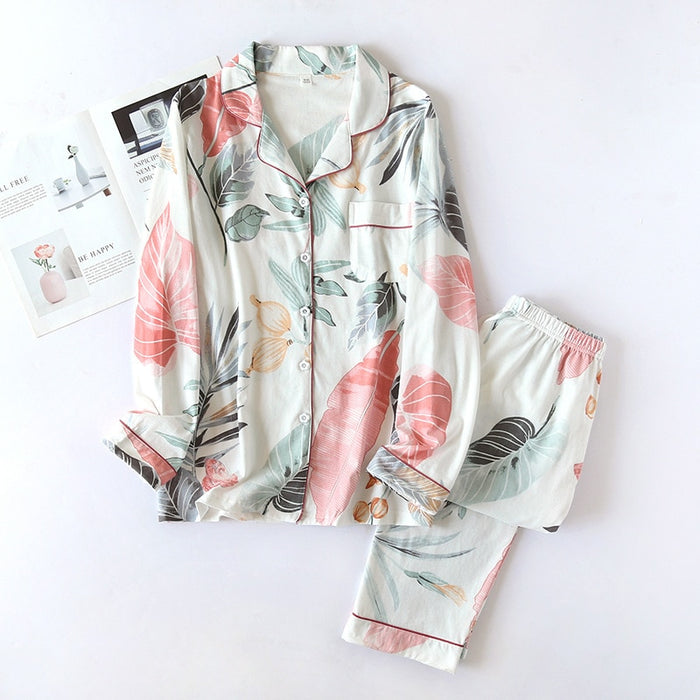 The White Floral Print Pajama Set Original pajamas