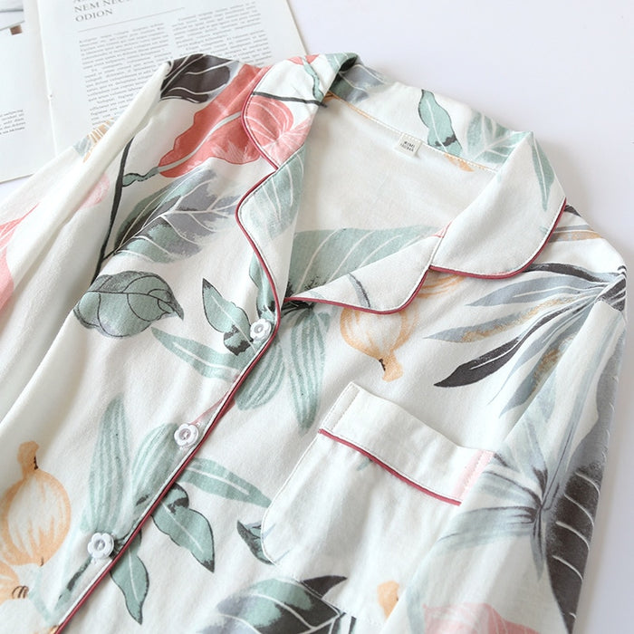 The White Floral Print Pajama Set Original pajamas
