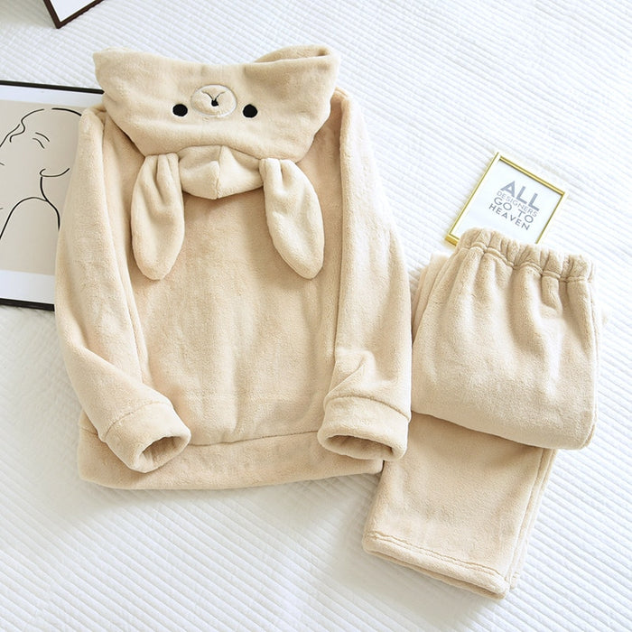 The Cute Bear Hoodie Pajama Set Original Pajamas