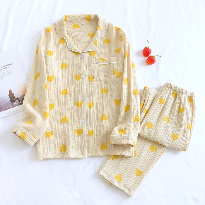 The Cute Love Heart Pajama Set Original Pajamas
