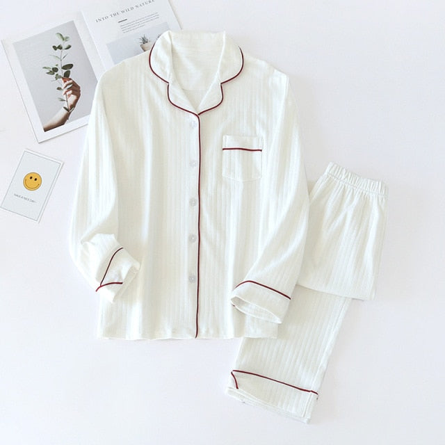 The Solid Ripped Long Pajama Set Original Pajamas