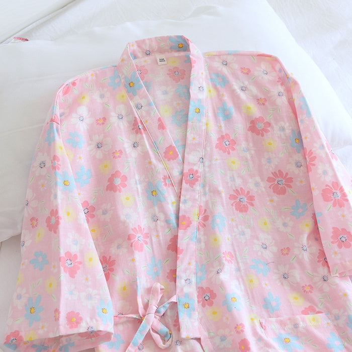 The Floral White Kimono Original Pajamas