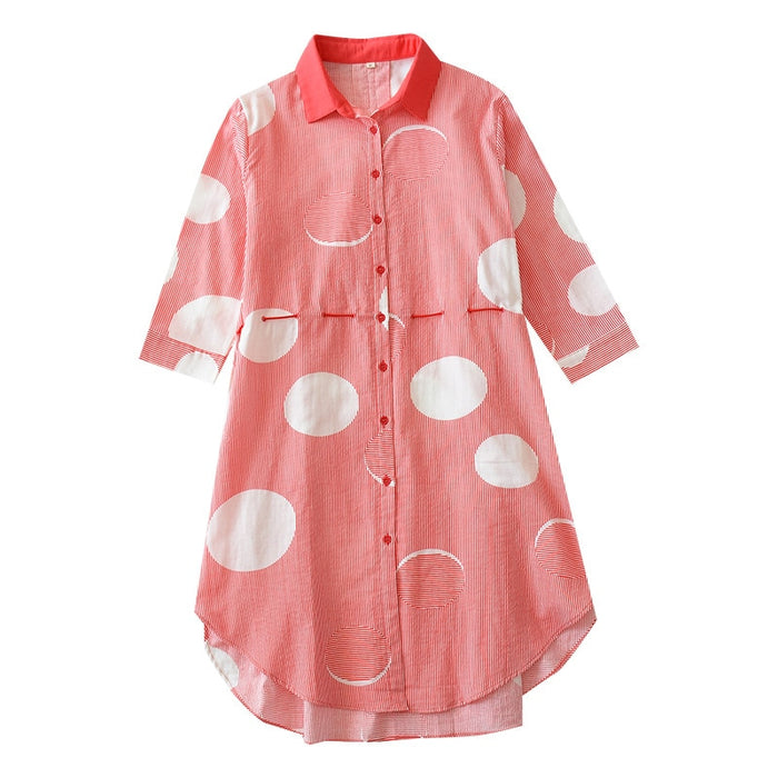 The Polka-Dot Buttoned Solid Original Pajamas